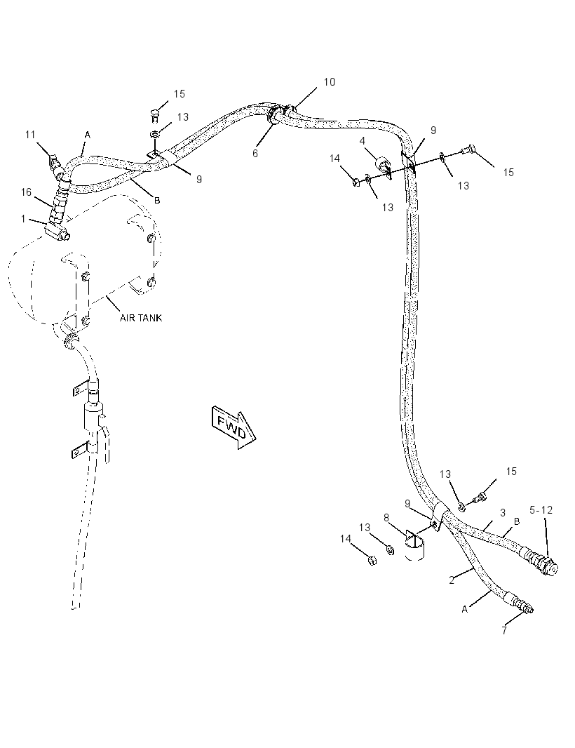 LINES GP-AIR TANK 2551250 CAT