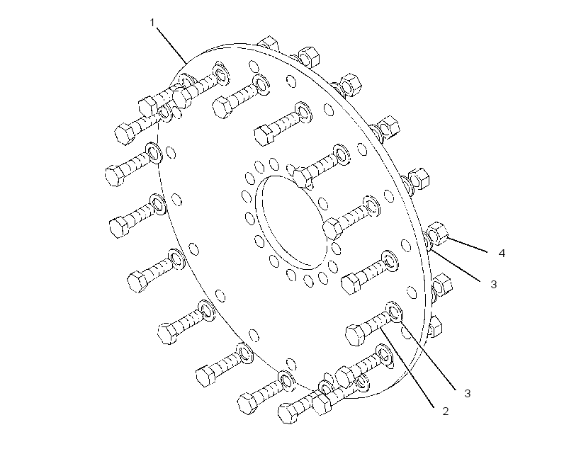 Крепление обода 3170684 CAT