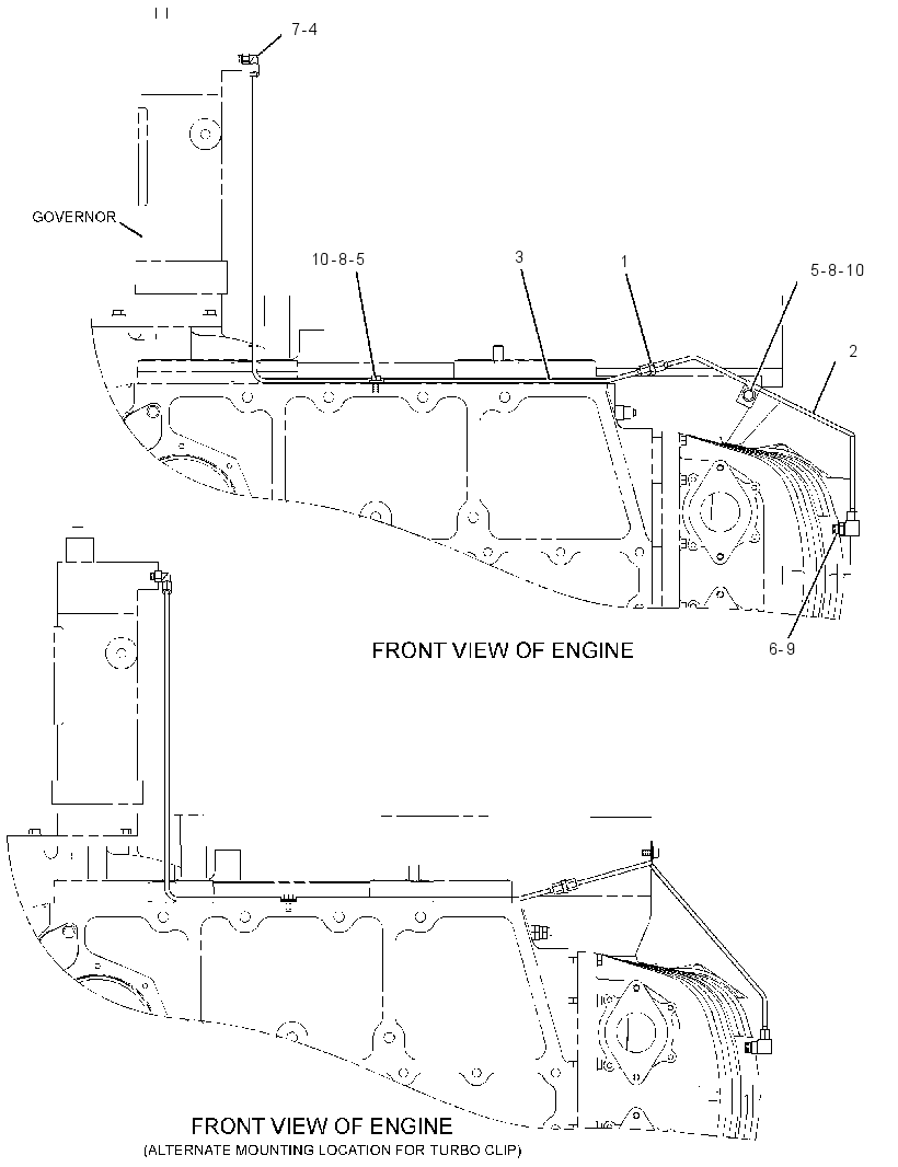 Трубопроводы регулятора топливоподачи 7C0458 CAT