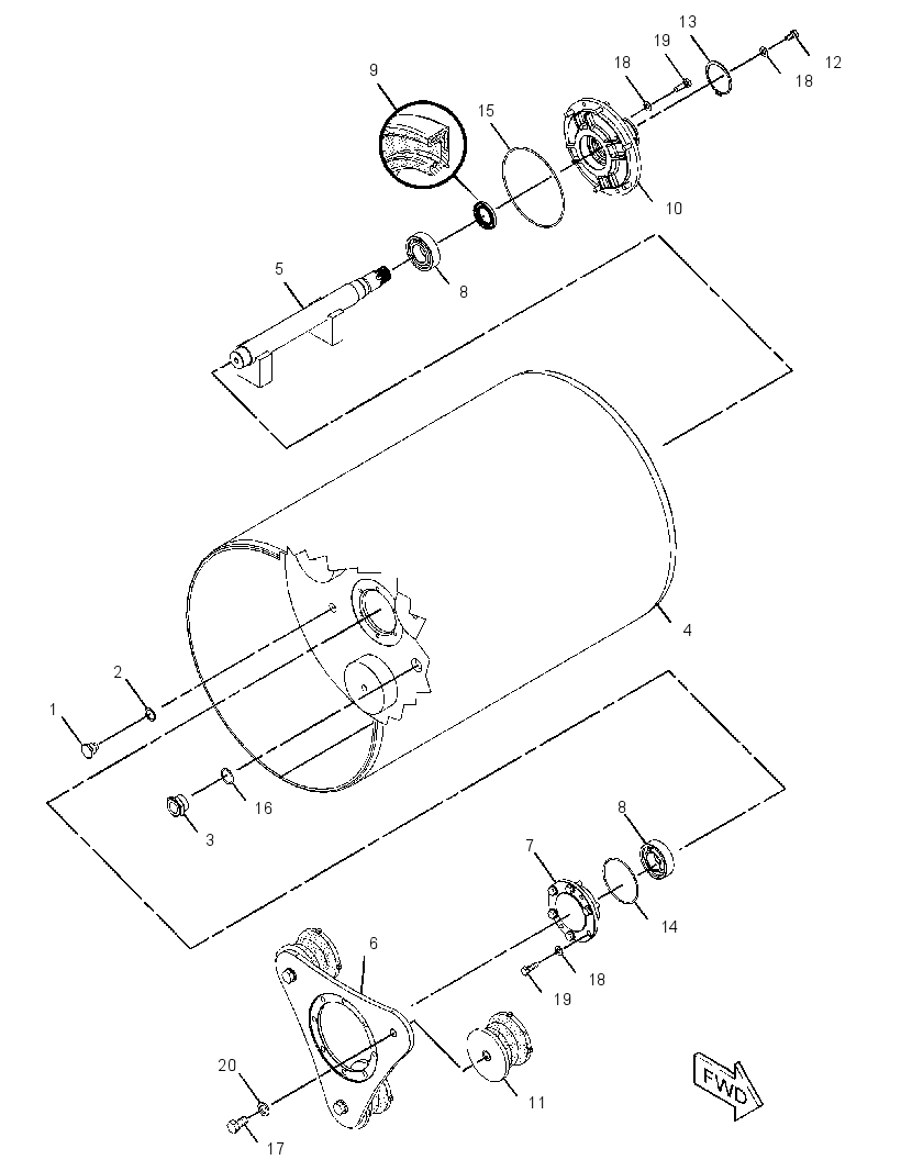 DRUM GP-DRIVE & VIBRATORY 2638063 CAT