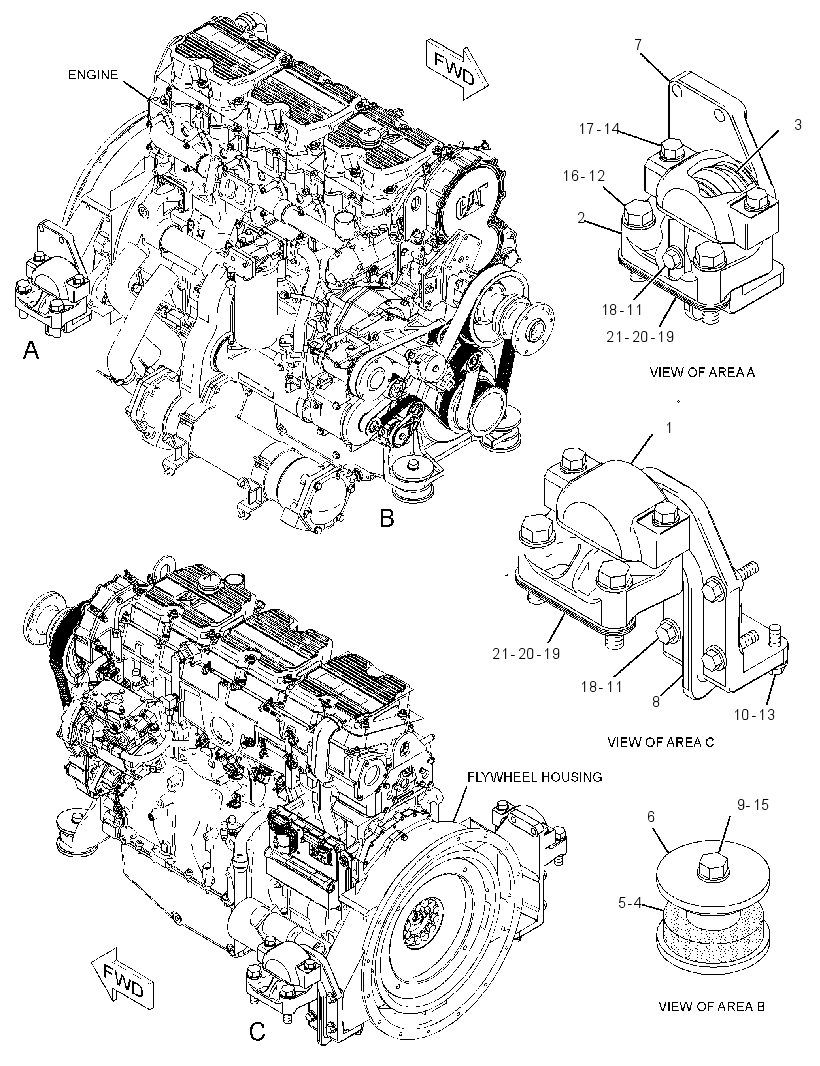 SUPPORT GP-ENGINE & XMSN 2218585 CAT