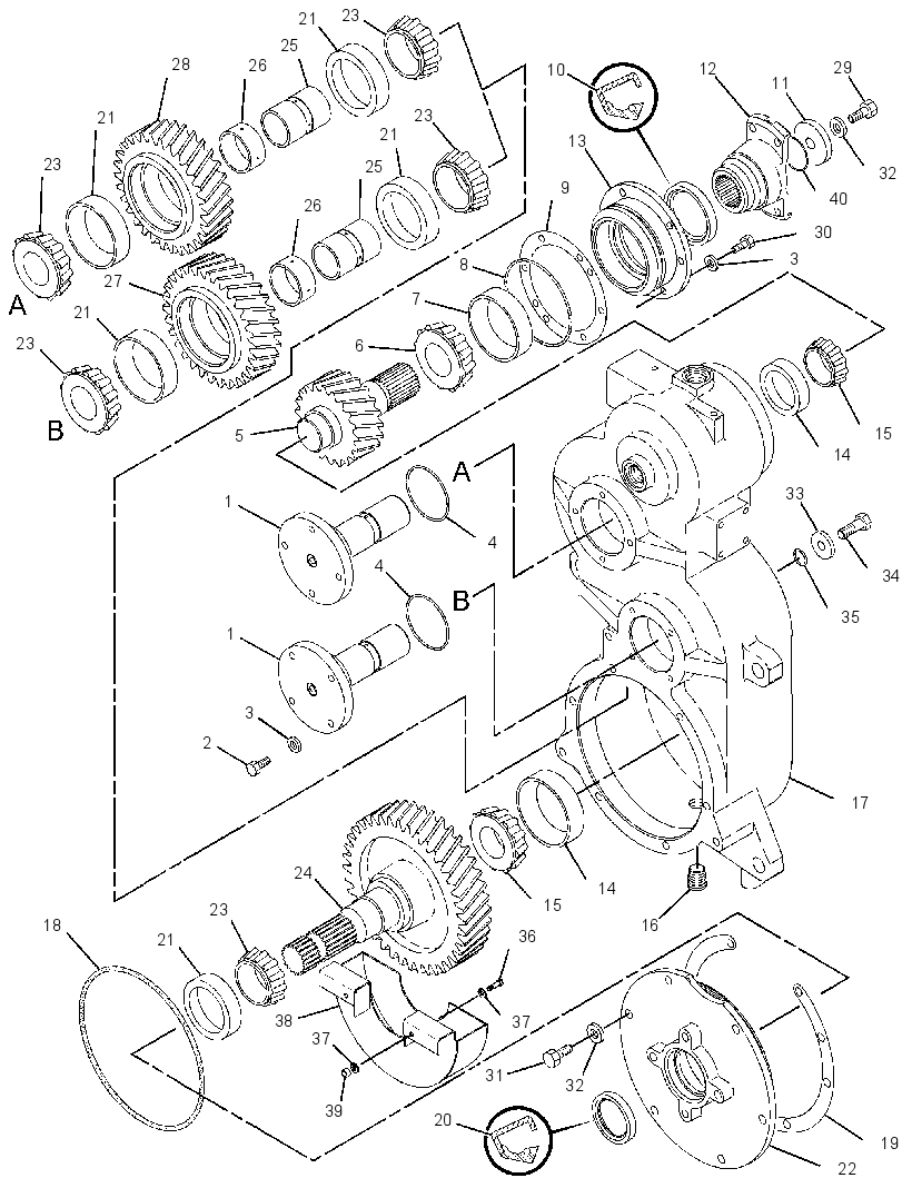 Коробка отбора мощности 3W5020 CAT