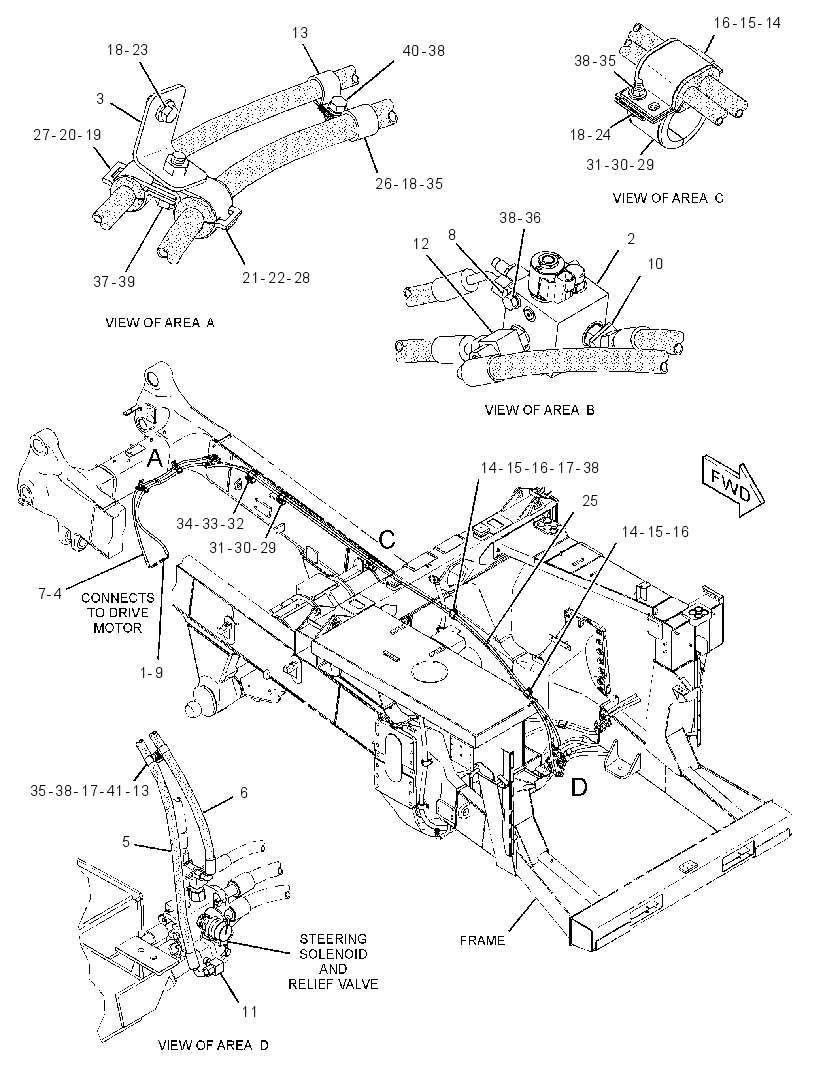 LINES GP-REAR AXLE LUBRICATION 3099609 CAT