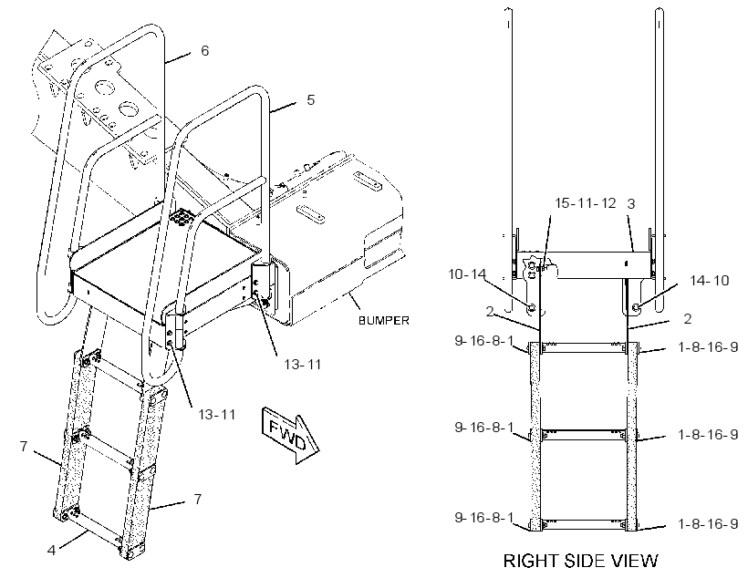 LADDER & WALKWAY GP 2862035 CAT