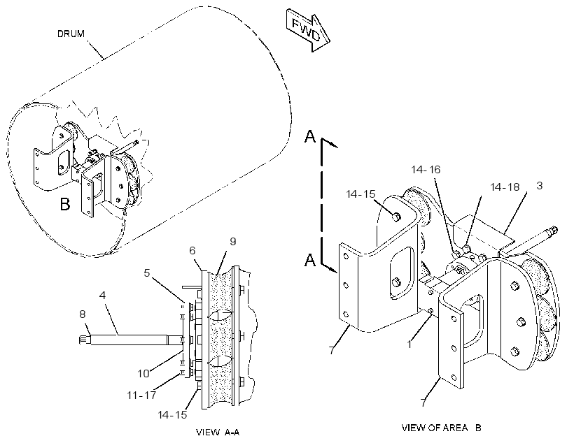 DRIVE GP-SUPPORT & VIBRATORY 2880657 CAT