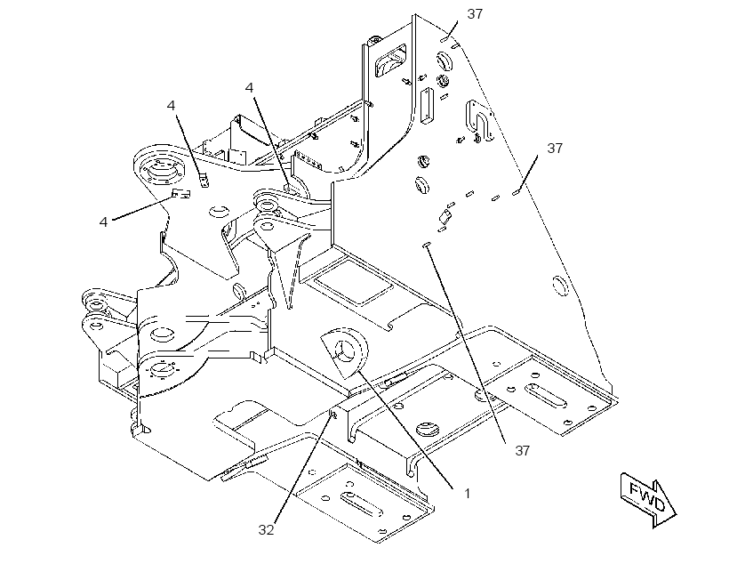 FRONT FRAME ASSEMBLY 2368976 CAT