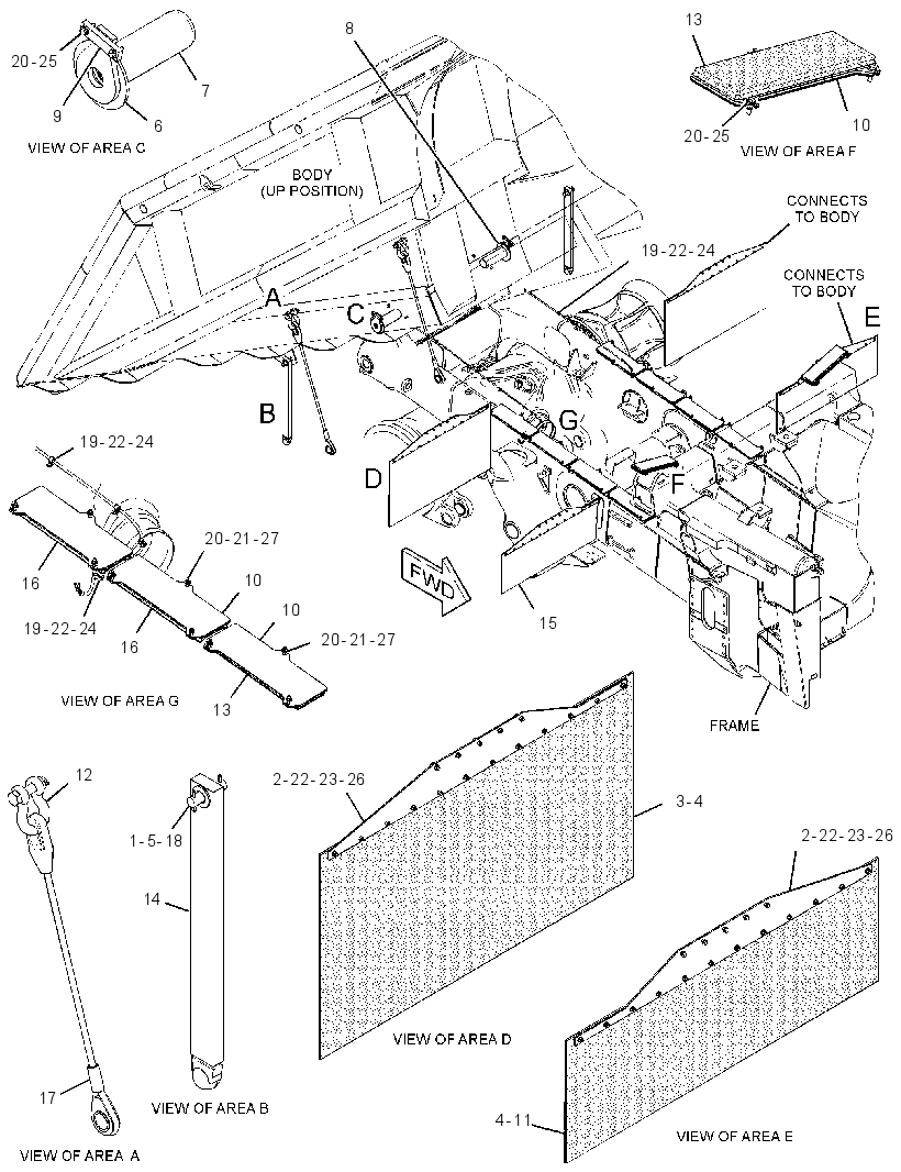 MOUNTING GP-TRUCK BODY 2936299 CAT