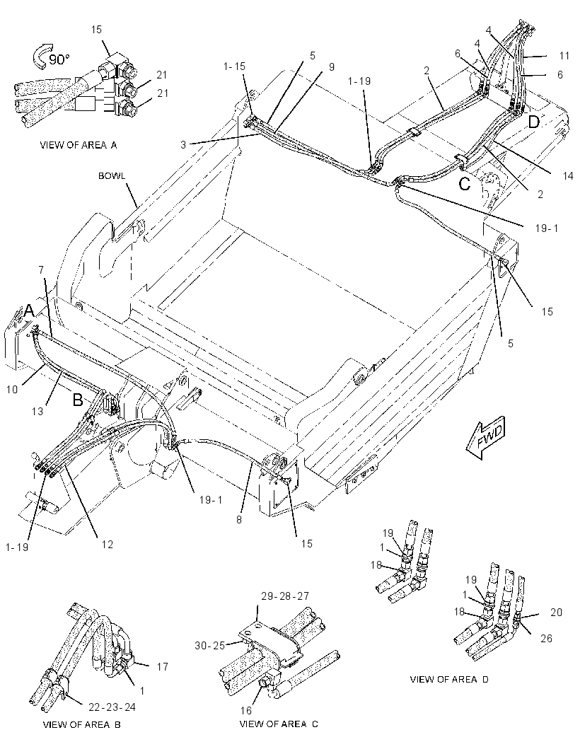 LINES GP-REAR ATTACHMENT 3312691 CAT
