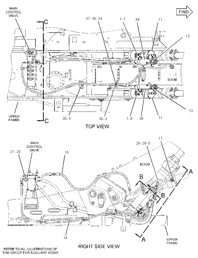 Трубопроводы системы плавности хода 3219981 CAT