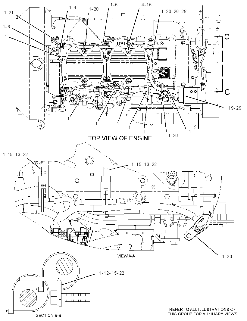 Проводка двигателя 3307296 CAT