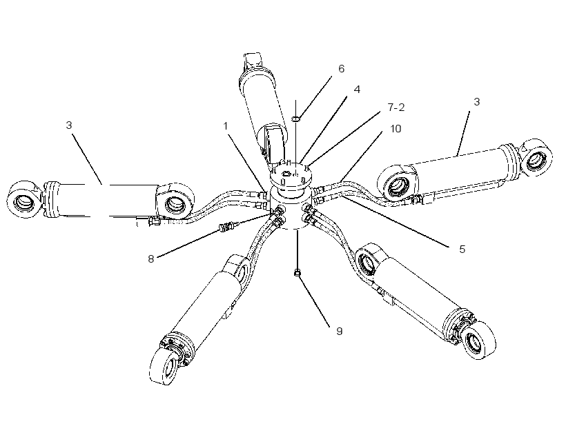 CYLINDER & LINES GP-GRAPPLE 2207050 CAT