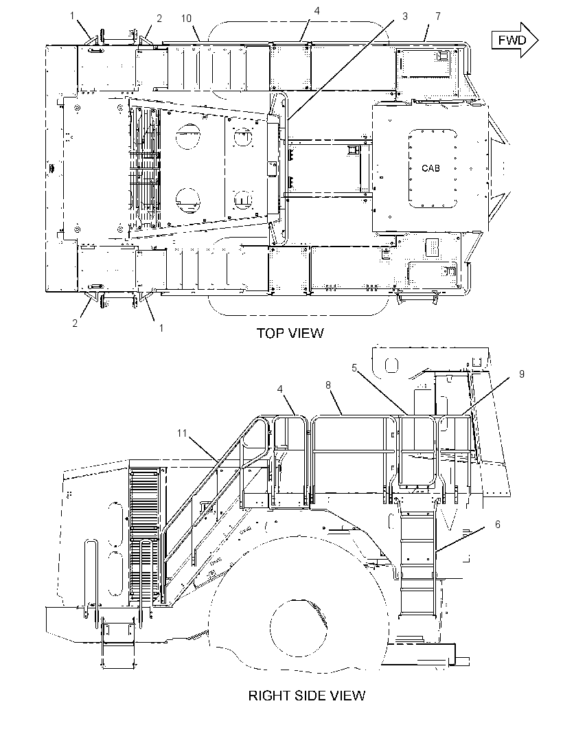Поручень 3257390 CAT