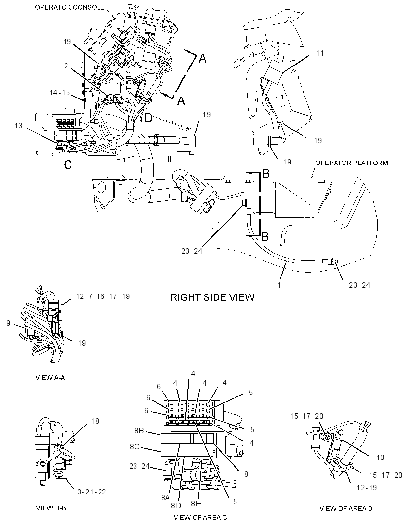 Проводка площадки 3260545 CAT