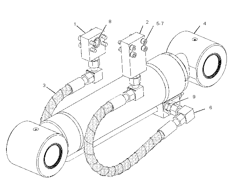 CYLINDER & LINES GP-GRAPPLE 2858291 CAT