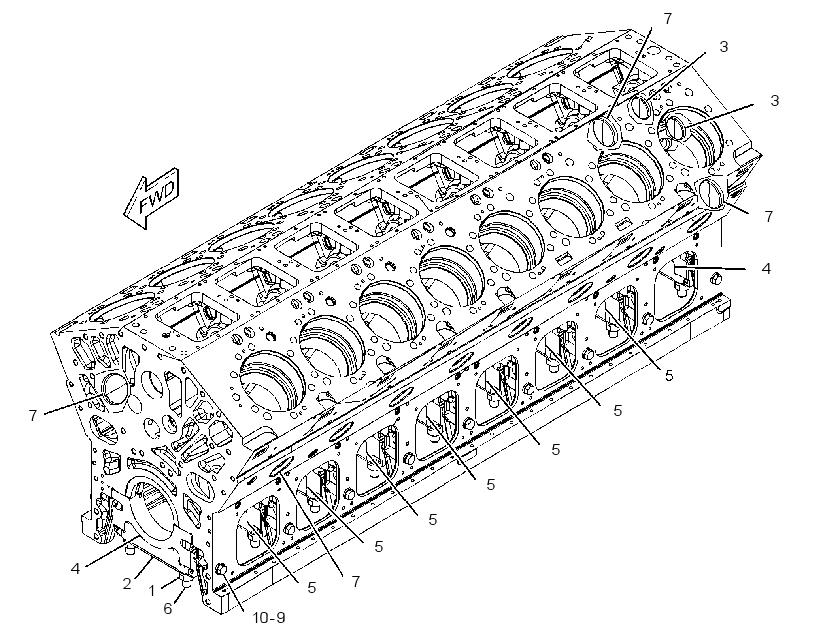 Блок цилиндров в сборе 3427301 CAT