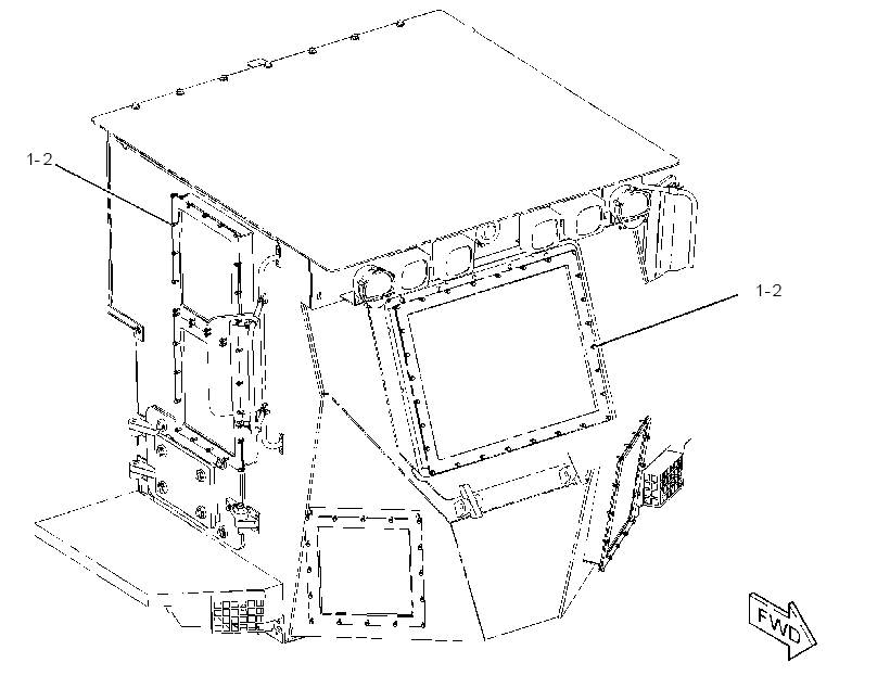 Окно кабины 2849034 CAT