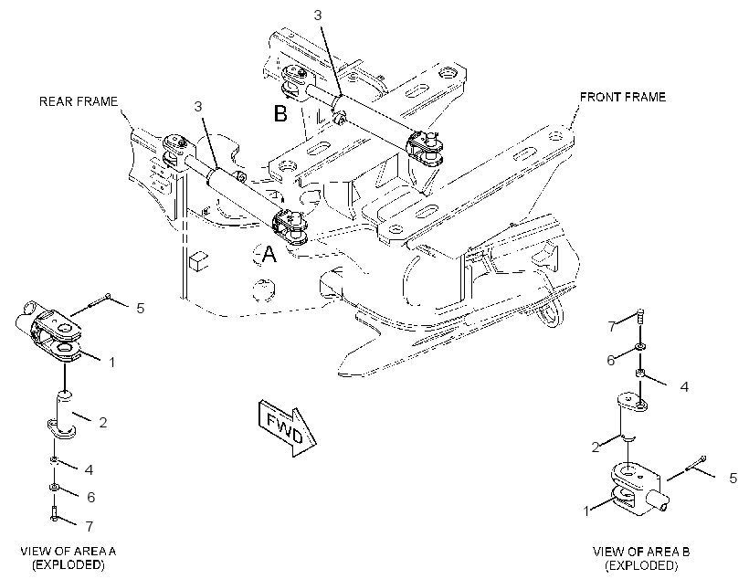 CYLINDER & MTG GP-ARTICULATION 3438246 CAT