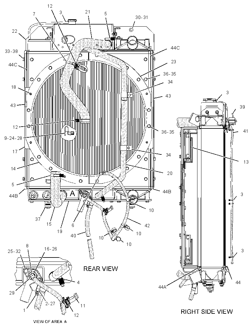 LINES GP-RADIATOR 3180755 CAT