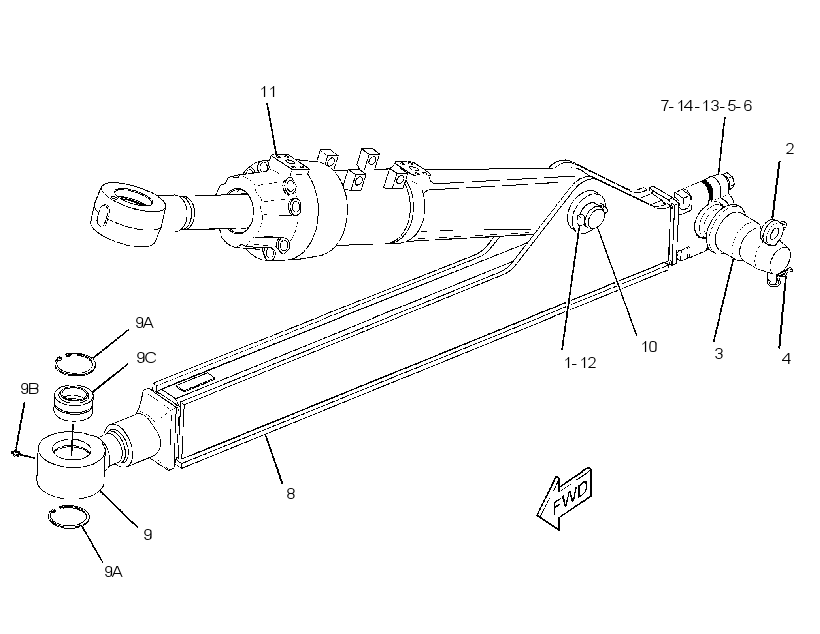 BRACE GP-BULLDOZER 3909774 CAT