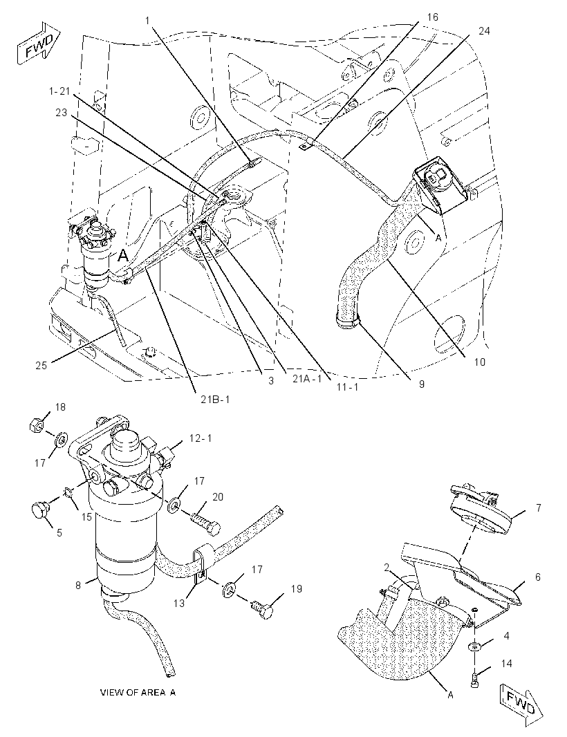 LINES GP-FUEL PRM & FILTER 2281781 CAT