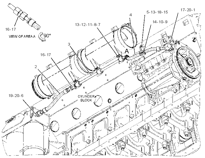 LINES GP-INJECTOR HYD PUMP 3070516 CAT
