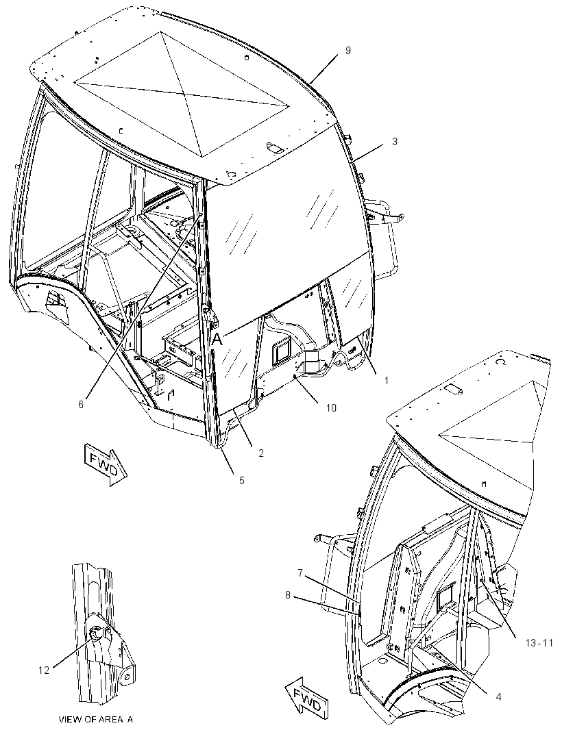CANOPY GP-OPEN ROPS 3427143 CAT