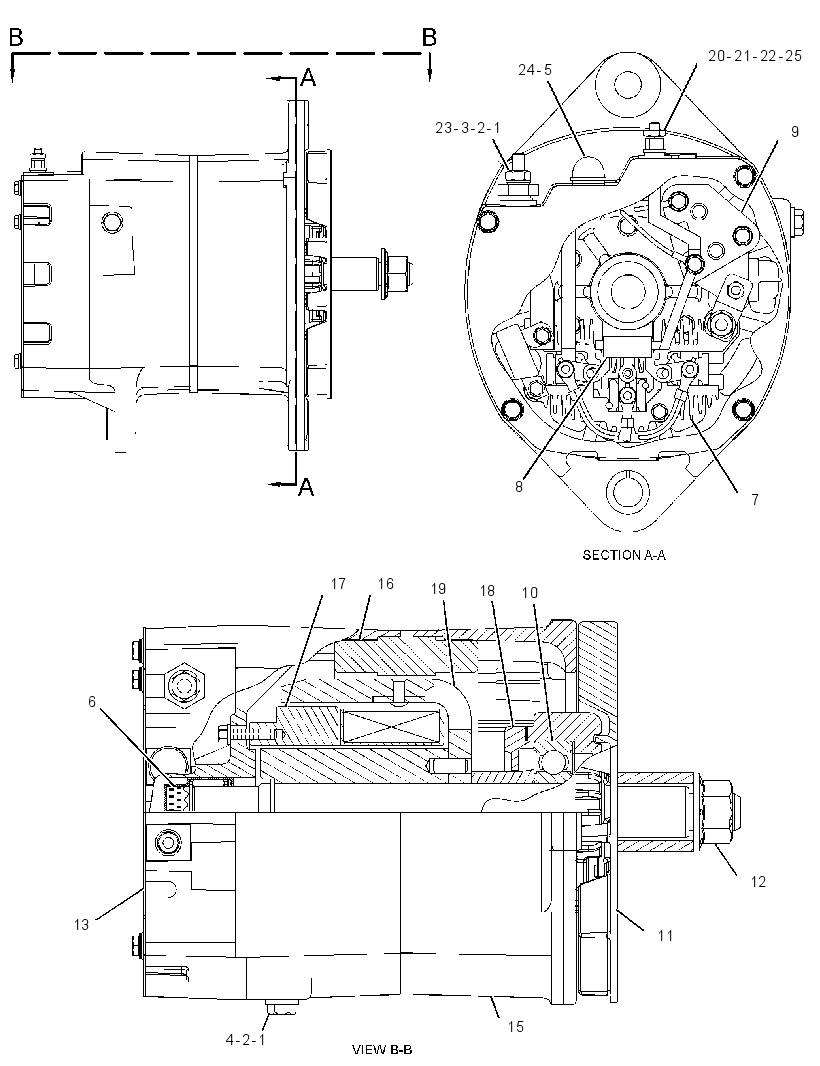 Генератор зарядный 3167251 CAT
