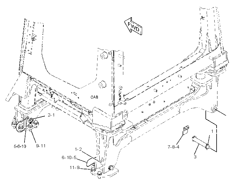 Крепление ROPS 3225565 CAT