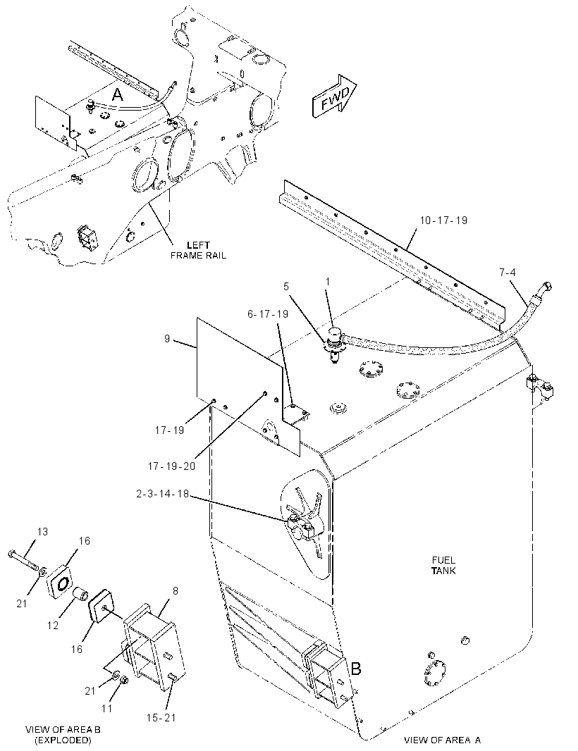 MOUNTING GP-FUEL TANK 2921197 CAT