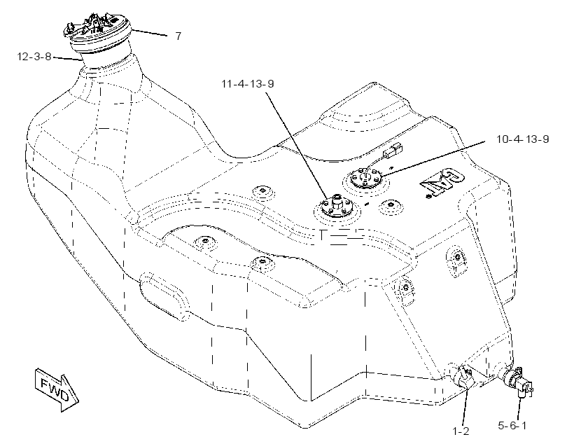 Бак топливный 3167813 CAT