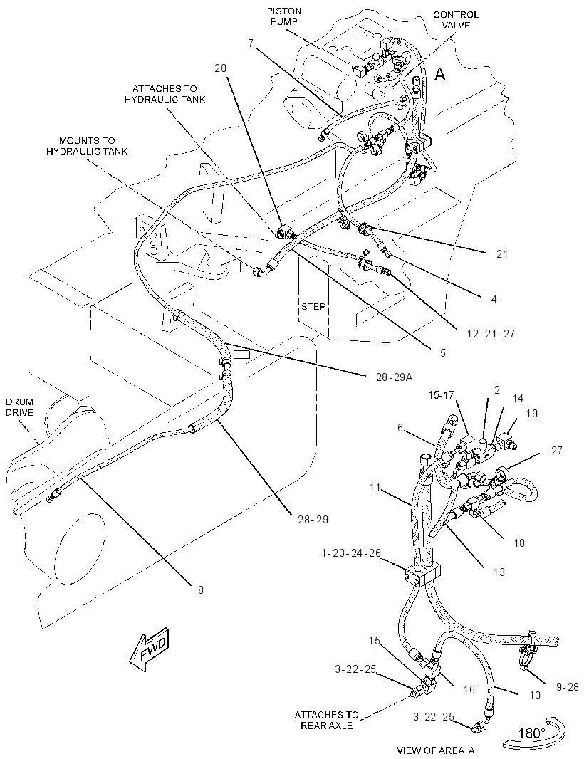 LINES GP-BRAKE & SHIFT 3236732 CAT