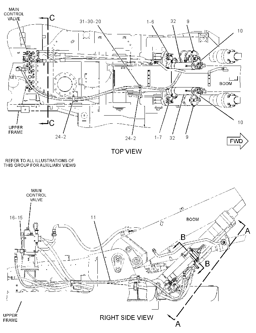 Трубопроводы системы плавности хода 3219978 CAT