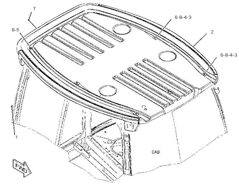 ROOF GP-CAB 3347225 CAT