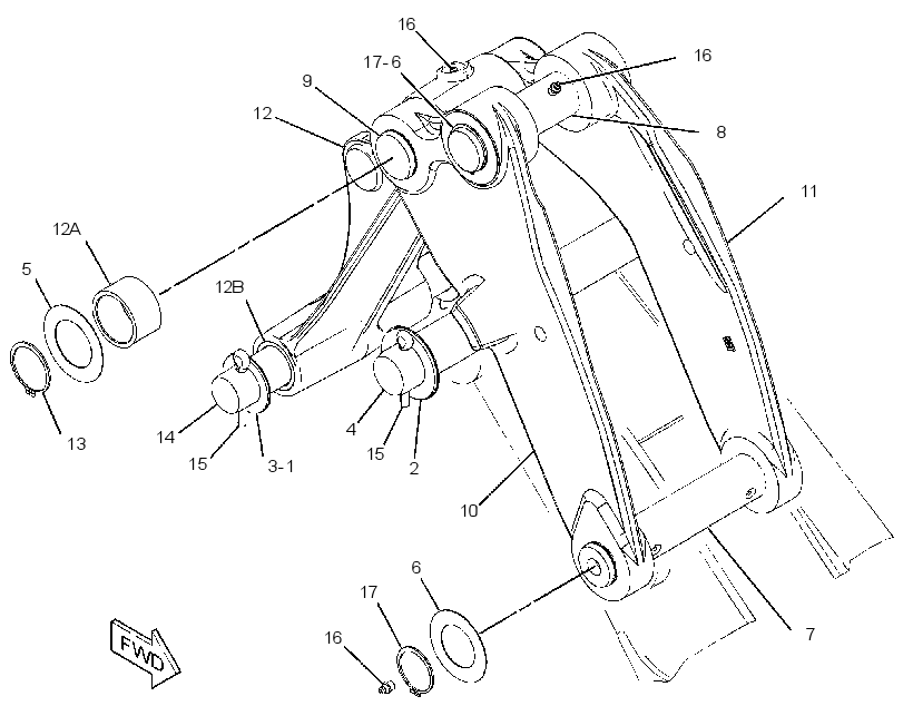 LINKAGE GP-BACKHOE BUCKET 3485465 CAT