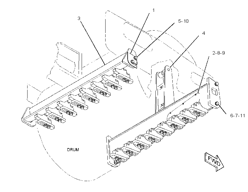 BUMPER GP-DRUM 3042121 CAT