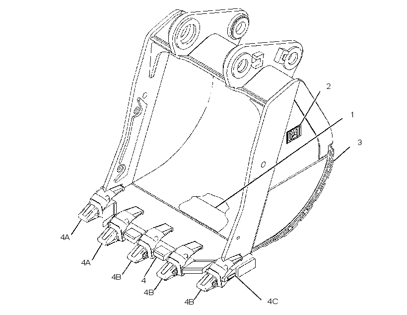 BUCKET AS-SPADE EXCAVATION 2297902 CAT