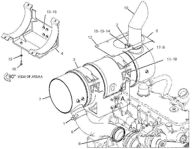 FILTER & MTG GP-EXHAUST 3401882 CAT
