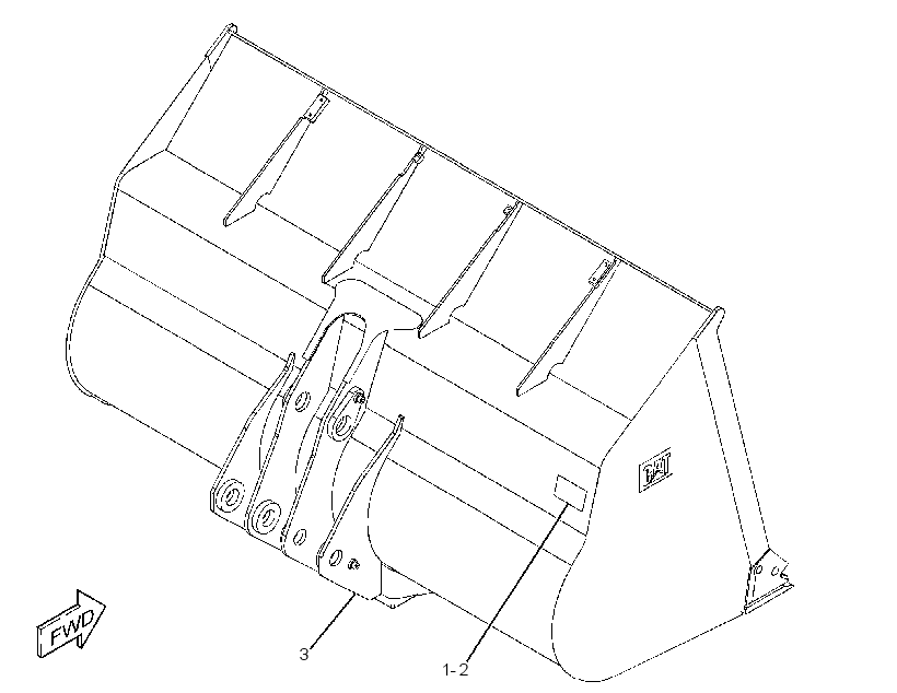 BUCKET GP-LIGHT MATERIAL 3483461 CAT
