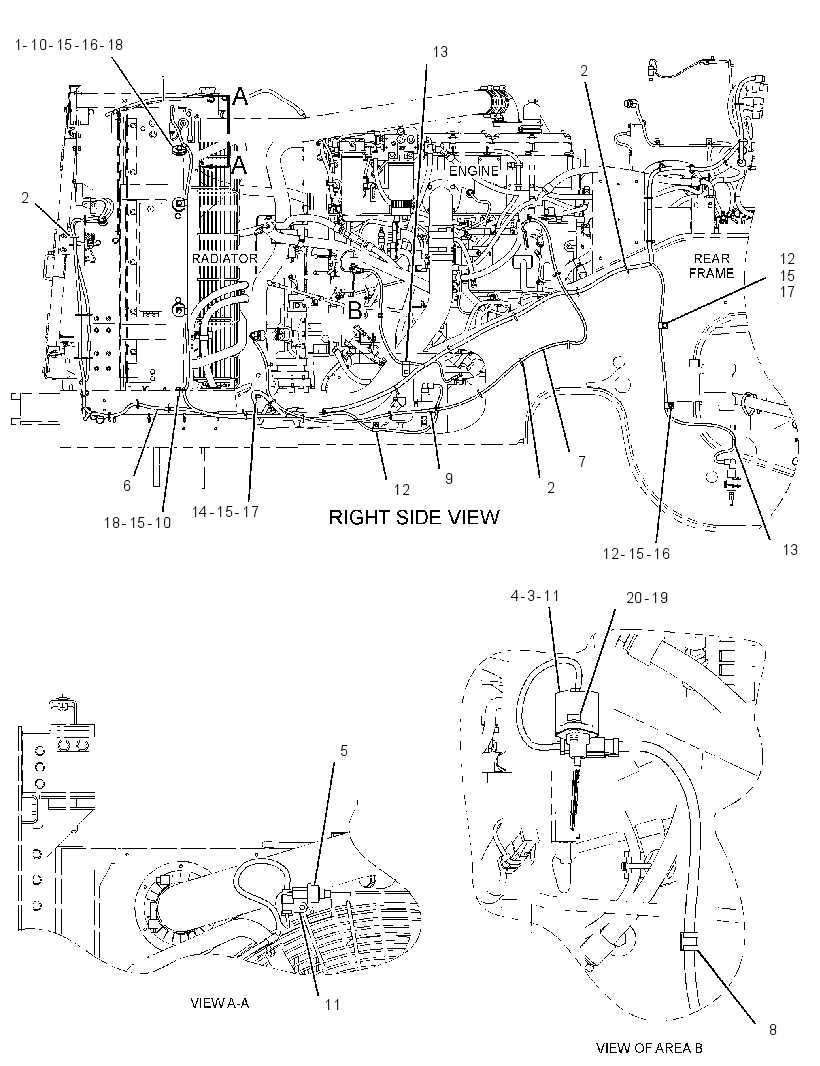 Проводка отсечки 3377042 CAT