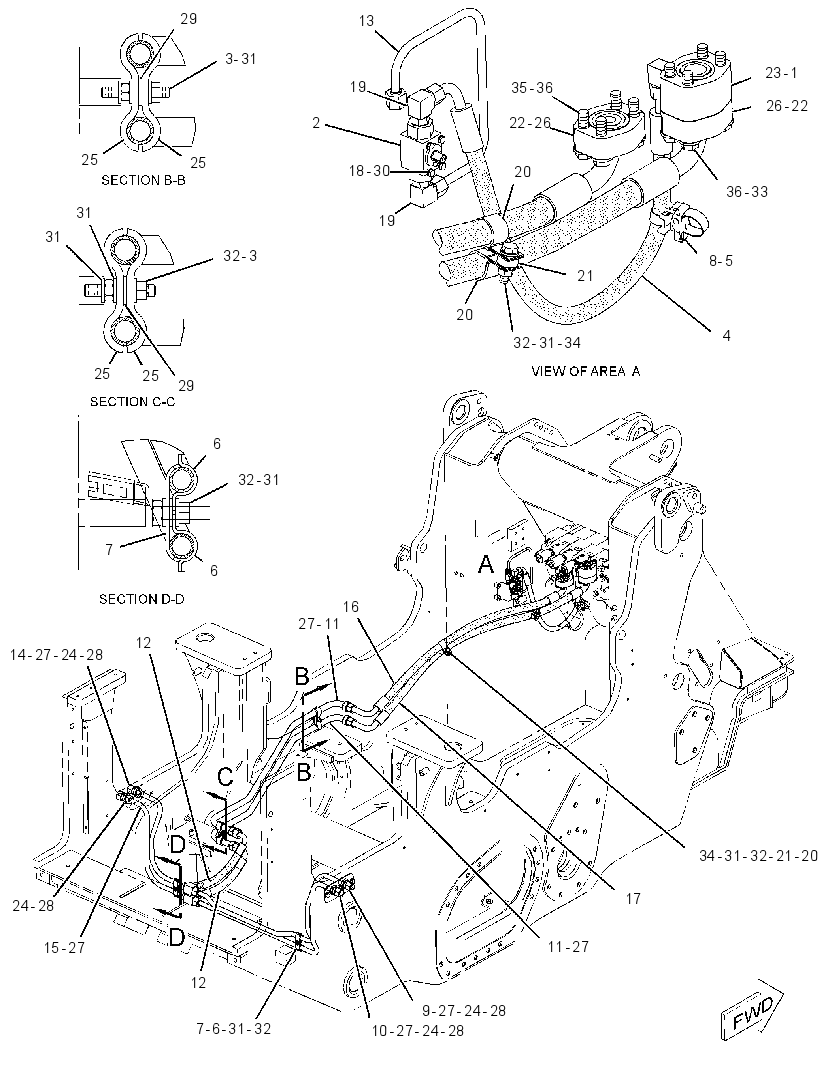 LINES GP-REAR ATTACHMENT 3328048 CAT