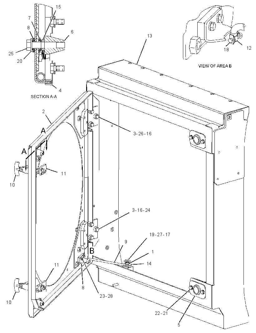 FRAME GP-RADIATOR 3338891 CAT