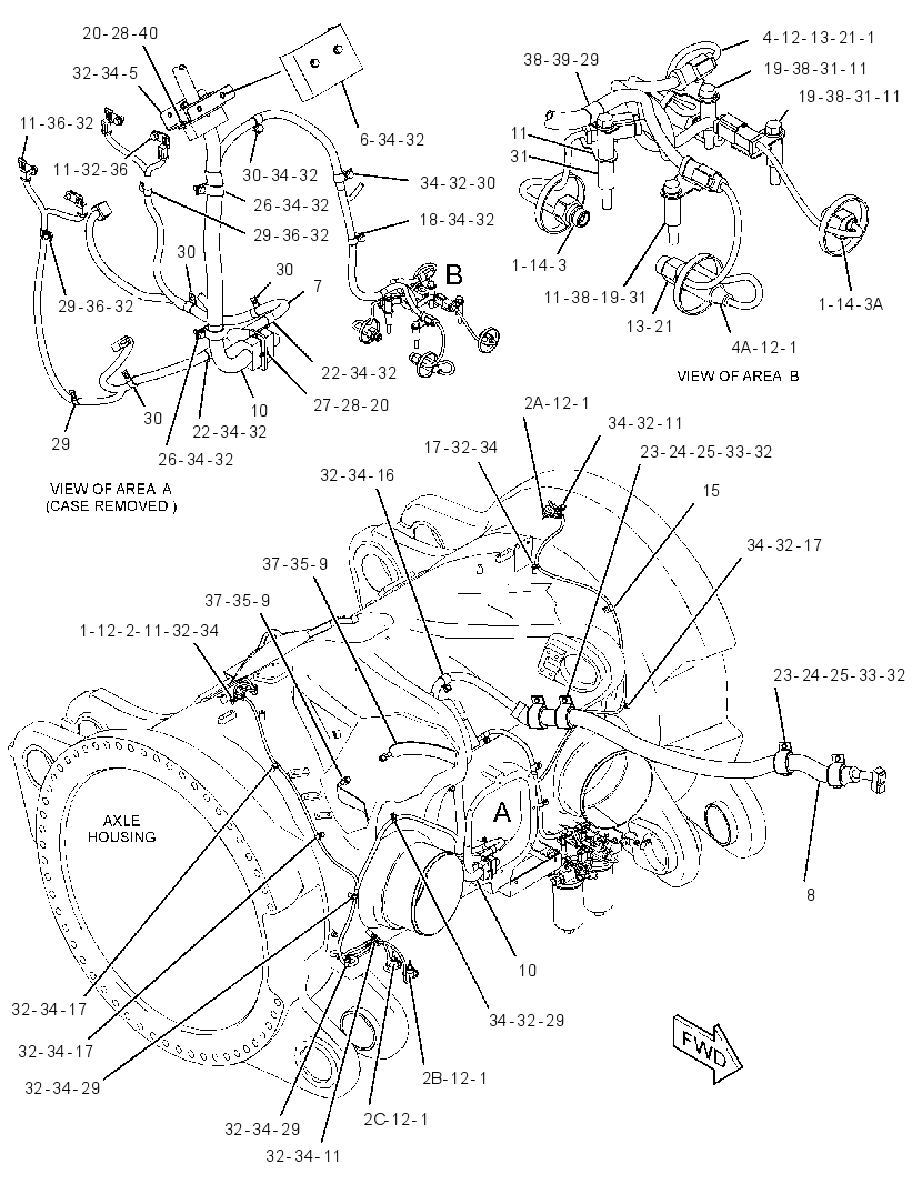 WIRING GP-REAR AXLE HOUSING 2845875 CAT