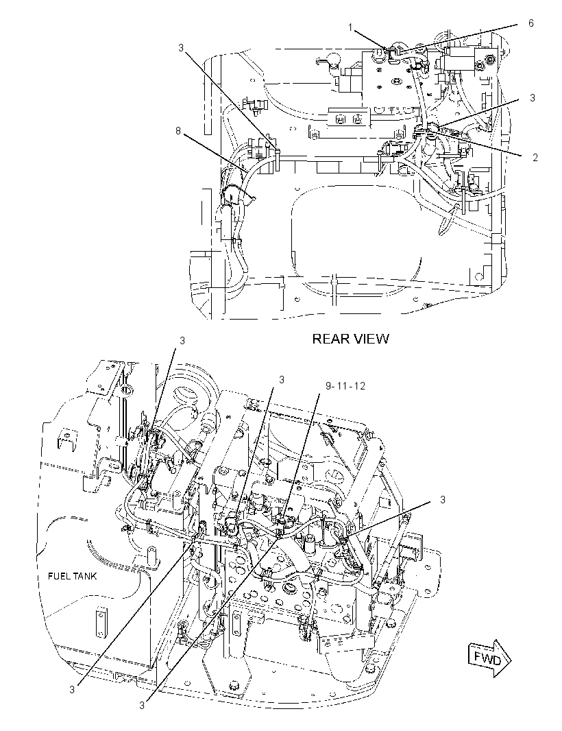 Проводка быстросъёмного сцепного устройства 3508091 CAT