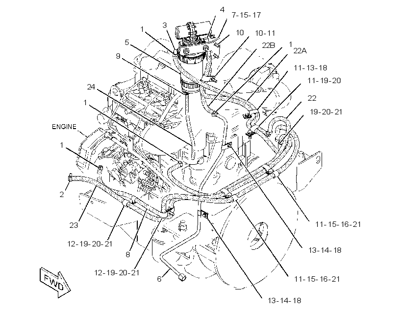 LINES GP-FUEL PRM & FILTER 2582444 CAT
