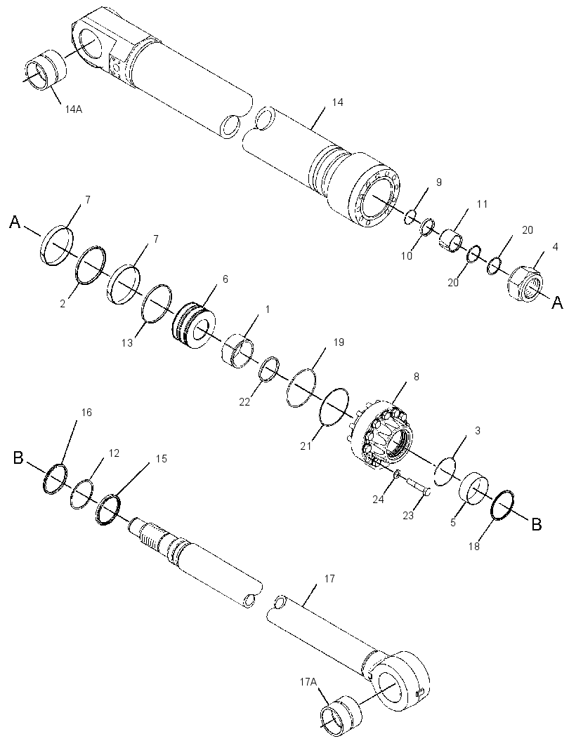 Цилиндр рукояти 3264403 CAT