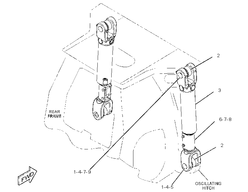 CYLINDER & MTG GP-HYDRAULIC 3333847 CAT
