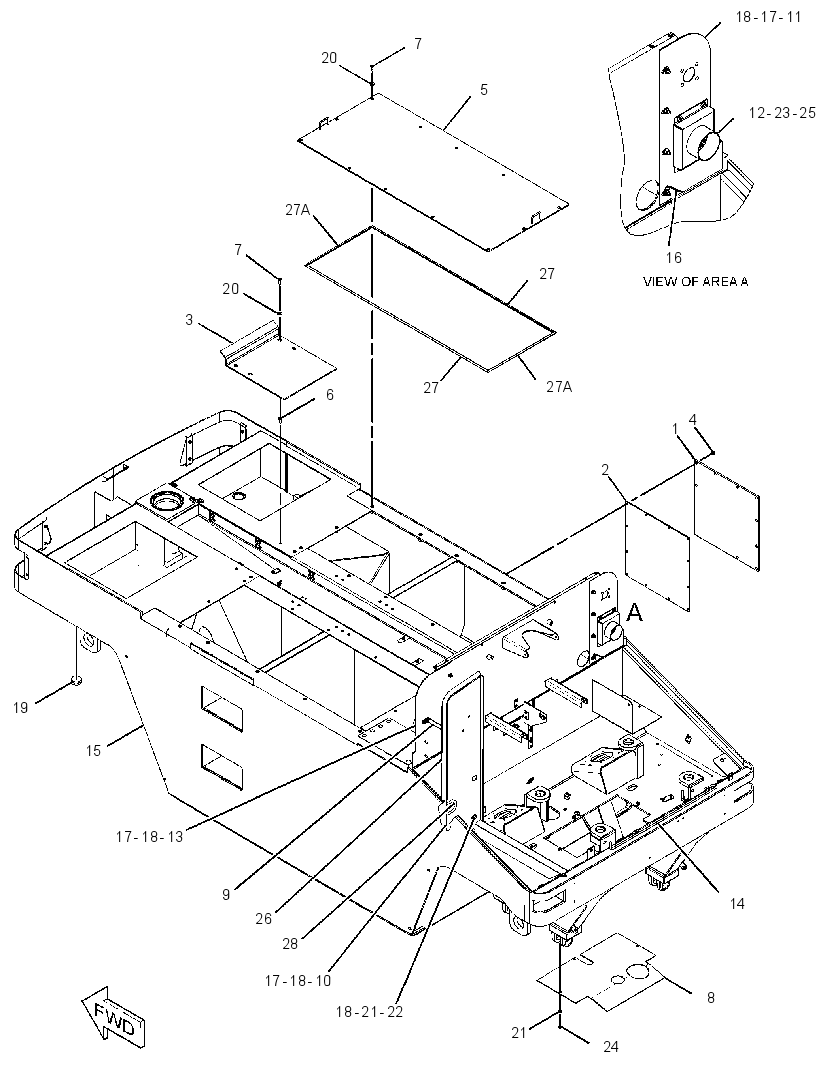 FRAME GP-MAIN 3524628 CAT