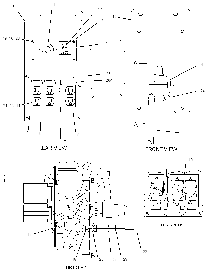 WIRING GP-POWER RECEPTACLE 3360225 CAT