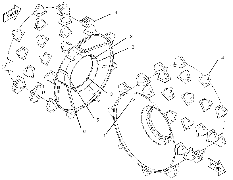 WHEEL AS-COMPACTOR 3304599 CAT