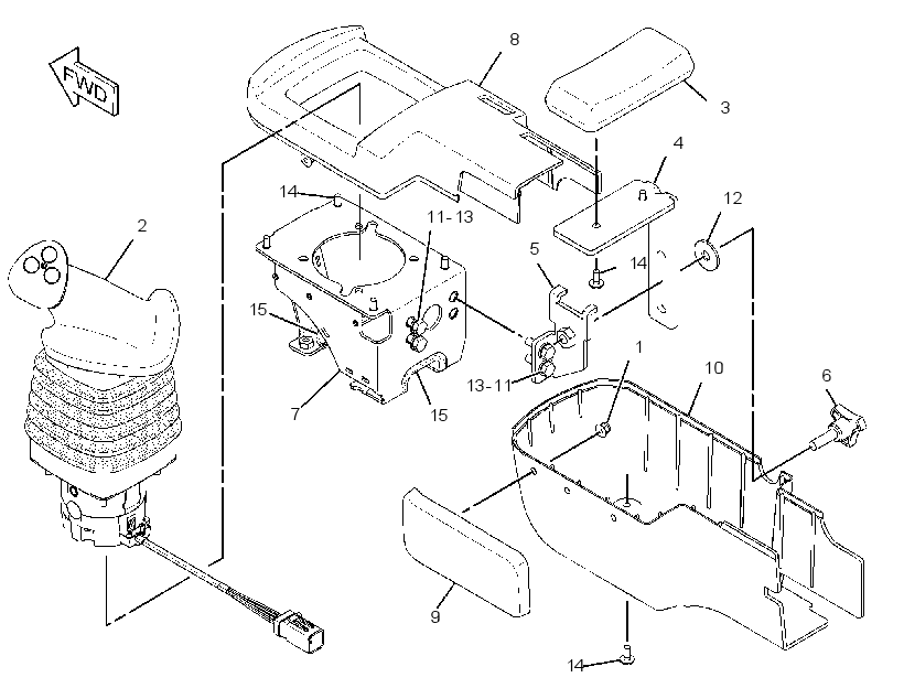 Управление джойстиком с креплением 2666017 CAT